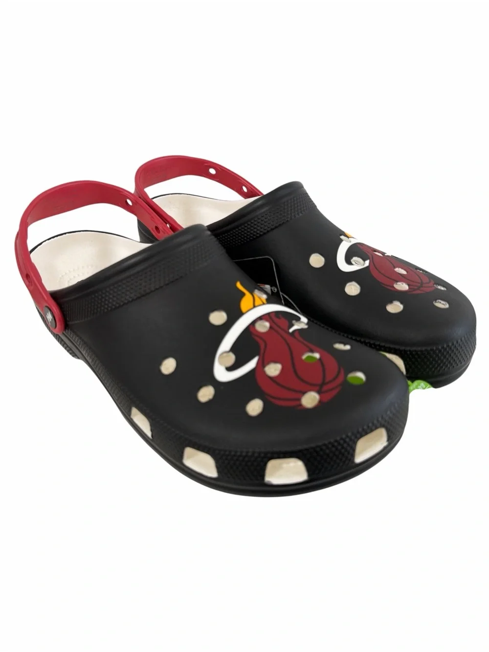 Crocs NBA Miami Heat Classic Clog Black/Red NBA Fans Unisex Men’s Size 13